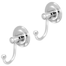Kit 2 Gancho Cabideiro Porta Toalha Metal Cromado Parede Kit 2 Gancho Cabideiro Porta Toalha Metal Cromado Parede