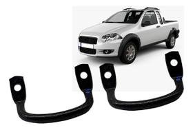 Kit 2 Gancho Lateral Caçamba Traseira Pick Up Strada 1996 a 2022