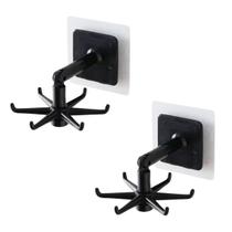 kit 2 gancho suporte multi utilidades para casa cozinha utensilios rotativo articulado encaixe facil