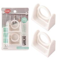 Kit 2 Ganchos Adesivo Barra E Suporte De Varao Ck6696