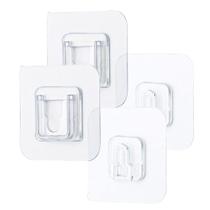 Kit 2 Ganchos Adesivo de Encaixe Transparente Multiuso