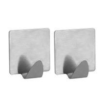 Kit 2 Ganchos Adesivo Parede Inox Pendurar Toalhas Roupas Chaves Cozinha - Vonder 9600