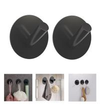 Kit 2 Ganchos Adesivos De Parede Ferro Organizador Multiuso Preto Kit 2 Ganchos Adesivos De Parede Ferro Organizador Multiuso Preto