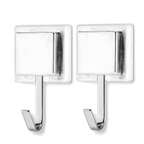 Kit 2 Ganchos Cabideiro Piatina Cromado Adesivo 3M - Arthi