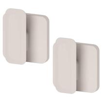 Kit 2 Ganchos de Parede Adesivo Cabideiro 8,5cm Porta Toalha Ganchinhos Pendurar OU Eleve Bege