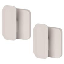 Kit 2 Ganchos de Parede Adesivo Cabideiro 8,5cm Porta Toalha Ganchinhos Pendurar OU Eleve Bege