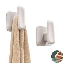 Kit 2 Ganchos Multiuso Porta Toalha de Parede Com Adesivo Bege - Eleve GPE100BGF Ou