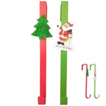 Kit 2 Ganchos Natalinos Penduradores de Guirlandas e Botas 29x5,5cm Metal