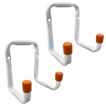 Kit 2 Ganchos Suportes De Aço Multiuso Para Parede para Bike Escada Mangueira - 30kg - Bestfer