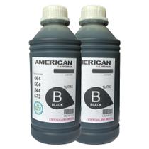 Kit 2 Garrafa De 1L De Tinta Preto Para Recarga Deskjet 673