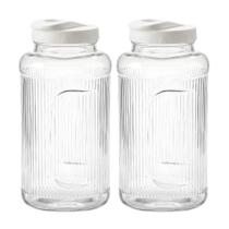 Kit 2 Garrafa De Geladeira Plástico Premium 1,3l Jarra Água Suco Luxo -