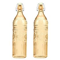 Kit 2 Garrafa De Vidro Água Suco Refrigerante 1l Colorida Kit 2 Garrafa De Vidro Água Suco Refrigerante 1l Colorida