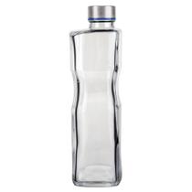 Kit 2 Garrafa De Vidro Euro Home Quadrada H2O 1 Litro