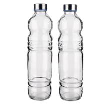 Kit 2 Garrafa De Vidro Quadrada H2o 1 Litro - Euro Home Kit 2 Garrafa De Vidro Quadrada H2o 1 Litro - Euro Home
