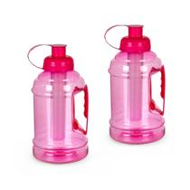 Kit 2 Garrafa Squeeze Alça e tubo Gelo Galão 1L Academia Kit 2 Garrafa Squeeze Alça e tubo Gelo Galão 1L Academia