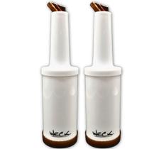 Kit 2 Garrafa Store'n Pour 1L Marrom Armazenar e Servir Coquetéis Licores Mixologista