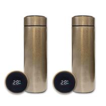 Kit 2 Garrafa Térmica Aço Inox Termômetro Digital Led 500Ml Kit 2 Garrafa Térmica Aço Inox Termômetro Digital Led 500Ml