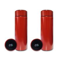 Kit 2 Garrafa Térmica Aço Inox Termômetro Digital Led 500Ml Kit 2 Garrafa Térmica Aço Inox Termômetro Digital Led 500Ml