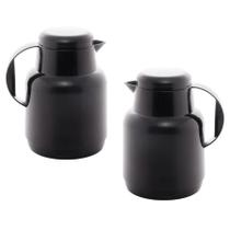 Kit 2 Garrafa Térmica Bule Gatilho Antigota 300ml Café Preto