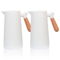 Kit 2 Garrafa Térmica Café Isolada A Vácuo Botão Despejo