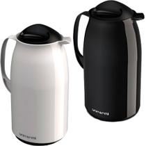 Kit 2 Garrafa Térmica De Mesa Veneza 1l design moderno na cor Café Com Leite