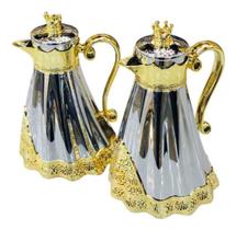 Kit 2 Garrafa Térmica Inox Luxo Prateado E Dourado Princesa Kit 2 Garrafa Térmica Inox Luxo Prateado E Dourado Princesa