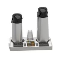 Kit 2 Garrafa Térmica Verona 1L e 1,8L Inox + 1 Bandeja Organizadora Servire 2