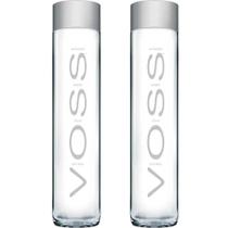 Kit 2 Garrafas Água Mineral Voss Sem Gás 375ml Vidro Original Premium com Design Sofisticado