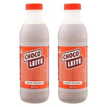 Kit 2 Garrafas Choco Leite Chocolate Original 880ml Bebida Láctea Pronta Para Beber