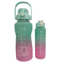 Kit 2 Garrafas Coloridas 2L 900Ml Com Canudo E Adesivos Kit 2 Garrafas Coloridas 2L 900Ml Com Canudo E Adesivos