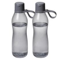 Kit 2 Garrafas De Água Squeeze Fitness Com Tampa Abre Fácil 1 Litro Academia Escola - Kit 2 Garrafas De Água Squeeze Fitness Com Tampa Abre Fácil 1 Litro Academia Escola -