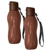 Kit 2 Garrafas de Água Tupperware Eco Tupper Chocolate 310ml