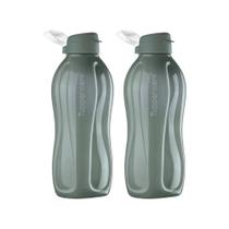 Kit 2 Garrafas de Água Tupperware Eco Tupper Cinza 2L Kit 2 Garrafas de Água Tupperware Eco Tupper Cinza 2L