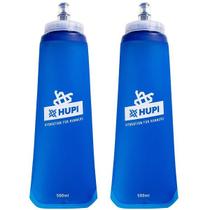 Kit 2 Garrafas Dobravel SOFT FLASK Hupi 500ML Portatil COR Azul Kit 2 Garrafas Dobravel SOFT FLASK Hupi 500ML Portatil COR Azul