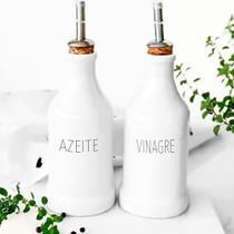 Kit 2 Garrafas Galheteiro 100 ml Azeite E Vinagre