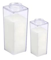 Kit 2 Garrafas geladeira Caixa de Leite transparente 500ml