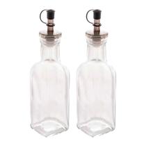Kit 2 Garrafas para Azeite de Vidro com Tampa Lyor 200ml