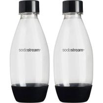 Kit 2 Garrafas Plásticas 500Ml Pretas Sodastream