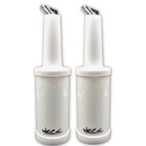 Kit 2 Garrafas Plásticas Store'n Pour 1L Branca Licores Xarope Bar Restaurante