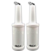 Kit 2 Garrafas Plásticas Store'n Pour 1L Branca Licores Xarope Bar Restaurante