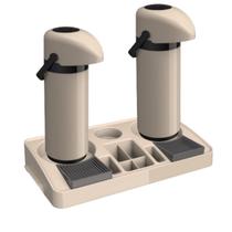Kit 2 Garrafas Térmica Verona 1L + 1 Bandeja Organizadora Servire 2 Unitermi