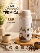 Kit 2 Garrafas Térmicas 1 Litro Azul Conserva Café Chá Água Quente Fria Kit 2 Garrafas Térmicas 1 Litro Azul Conserva Café Chá Água Quente Fria
