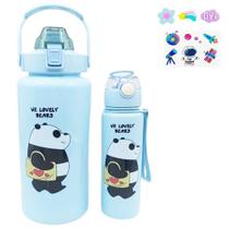 Kit 2 Garrafas We Lovely Urso Panda 2L E 700Ml Adesivos ul