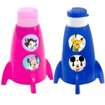 Kit 2 Garrafinha de Foguete Infantil Janelas Giratórias Mickey e Minnie Kit 2 Garrafinha de Foguete Infantil Janelas Giratórias Mickey e Minnie