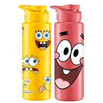 Kit 2 Garrafinha Squeeze Decorada 750ml Com Tampa Higiênica -