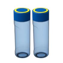 Kit 2 Garrafinhas De Água 550ml Squeeze Esporte Com Alça BPA Free Resistente Academia