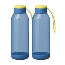 Kit 2 Garrafinhas Squeeze De Água Esporte Ultra 1 Litro Garrafa Treino Escola Viagens -