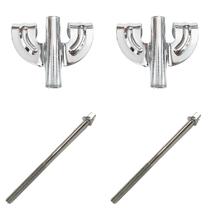 Kit 2 Garras Bumbo Cromado 12.1 + 2 Parafusos 110Mm X 6Mm - Spanking