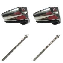 Kit 2 Garras Bumbo Cromado 12.2 + 2 Parafusos 110Mm X 6Mm - Spanking