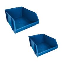Kit 2 Gaveta Encaixavel Plástica Nº3 Azul Kit 2 Gaveta Encaixavel Plástica Nº3 Azul